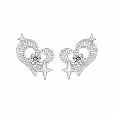 Imagem de GemKing Brincos de cruz Starlight BSE1250, Prata esterlina, Sem Pedra Preciosa