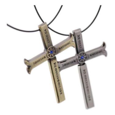 Imagem de Colar Masculino Anime Mihawk Cruz Drácula Gótico Pingente - Draconis, 