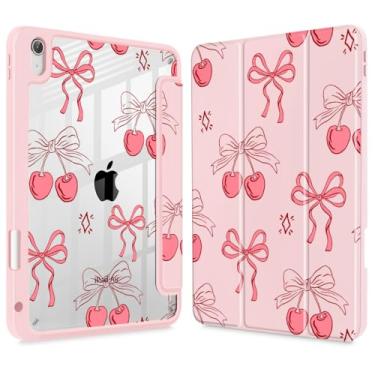 Imagem de May Chen Capa para iPad Air 11 (M3 2025 / M2 2024) 7º 6º, iPad Air 4 e 5 de 10,9 polegadas, 5º 4º (2022/2020), [Suporte Penceil] Capa traseira com suporte triplo para despertar/hibernar em TPU