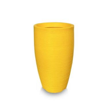 Imagem de Vaso De Planta 60X38 Redondo Pilão De Polietileno Amarelo