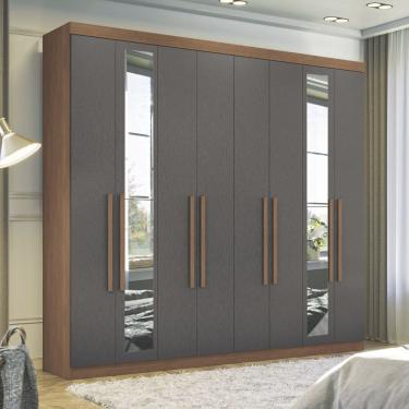 Imagem de Guarda Roupa Casal com Espelho 8 Portas Master New 8.4 Santos Andira