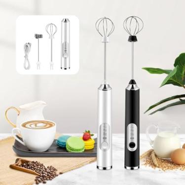 Imagem de Mixer Misturador Bebidas Batedor Ovos Leite Mini Fuê Portátil Elétrico Recarregável (Preto)