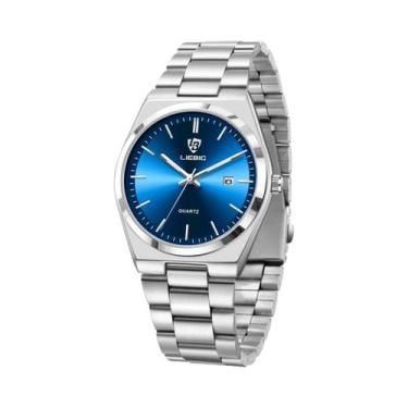 Imagem de Relógio De Quartzo Unissex Em Aço Inoxidável À Prova d'Água, Relógio D