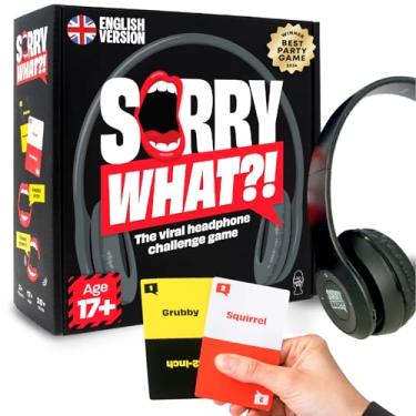 Imagem de Sorry What - Hilarious Terrible Lip Reading Adult Party Game - Based On The Headphone Challenge TikTok Trend - 2+ Players 40,000 Funny Word Phrase Combinations - Card Game for Adults, Birthday Gifts