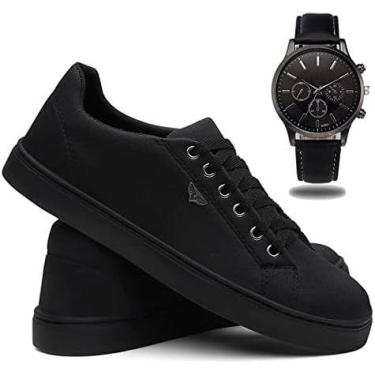 Imagem de Kit Sapatênis Masculino Urbano + Relogio ponteiro - Lopez Lorenzzo, Pr