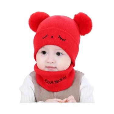 Imagem de Conjunto De Gorro E Cachecol De Inverno Para Bebês Meninos E Meninas, 