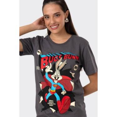 Imagem de Camiseta Looney Tunes Pernalonga Superman - Piticas, PP, Chumbo, Uniss