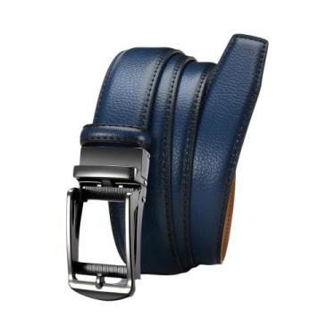 Imagem de Cinto De Couro Luxuoso Masculino 105cm-135cm Com Fivela Automática De 