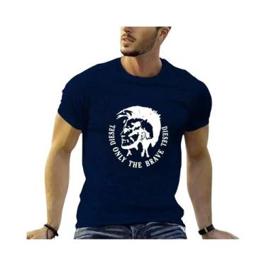 Imagem de Camiseta Masculina De Algodão, Tamanho Grande, Confortável, Gola Redon