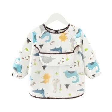 Imagem de Babadores Impermeáveis De Manga Longa Para Bebês Recém-Nascidos, Roupa