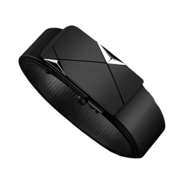 Imagem de Cinto Masculino De Couro PU Com Fivela Automática, Acessório De Cintur