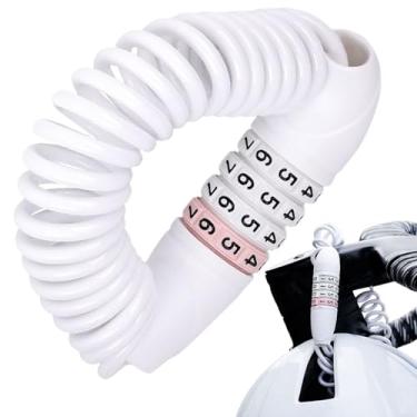 Imagem de Cadeado Para Capacete de Moto,Acessórios De Segurança Para Ciclismo Anti-Roubo Com 4 Dígitos - Corrente de Seguranca Para Roda de Moto - Para Malas Bicicletas Carrinhos de Bebe Viagens Estacionamento