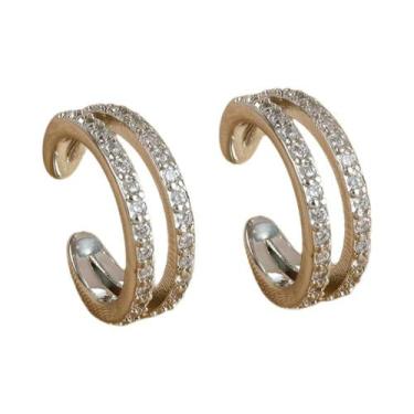 Imagem de Brinco Feminino De Titânio Puro 99% Com Corrente Longa Dupla, Pingente