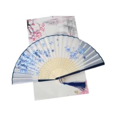 Imagem de Leque Dobrável Com Padrão Japonês Retrô Para Mulheres, Presente Decora