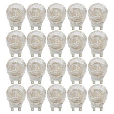 Imagem de Kit Lâmpada Com Protetor Para Forno Embutir 110V - 20 Peças Branco 110V