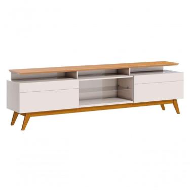 Imagem de Rack Classic +2g 1.8 Off White Com Nature - Imcal Móveis