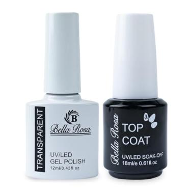 Imagem de Esmalte em Gel Renda Transparente + Top Coat, Bella Rosa