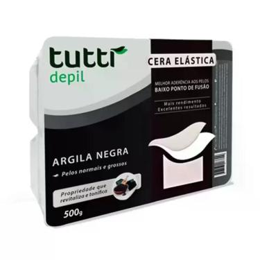 Imagem de Cera Depilatória Elástica Argila Negra Tutti 500g