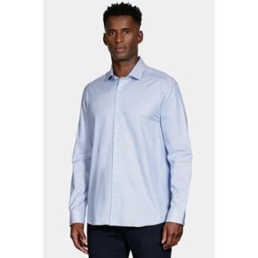Imagem de Camisa Aramis Manga Longa Maquinetada Stretch Azul-Masculino