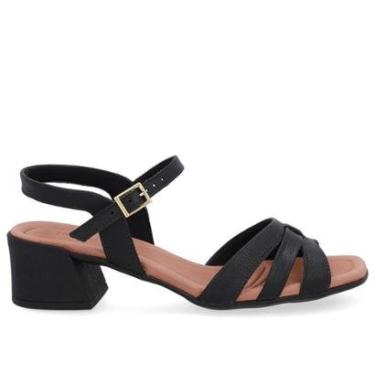 Imagem de SANDALIA USAFLEX SALTO BLOCO EM COURO REF UD25003 FEMININO-Feminino