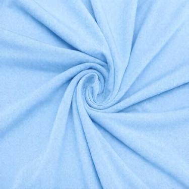 Imagem de Tecido ITY | 5 jardas | Tecido de malha de elastano jersey | Elástico | Antirrugas, respirável | 152 cm de largura | Vestuário, vestido, blusa, saia (azul bebê, 5 jardas)