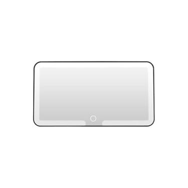 Imagem de Viseira universal para carro com luzes LED e escurecimento de toque – Espelho de maquiagem Vamotto LED recarregável para viagem para carro, caminhão, SUV, 3 modos de cores (preto)