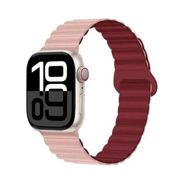 Imagem de Pulseira Esportiva Magnética De Silicone 42mm 44mm 45mm 46mm 49mm Para