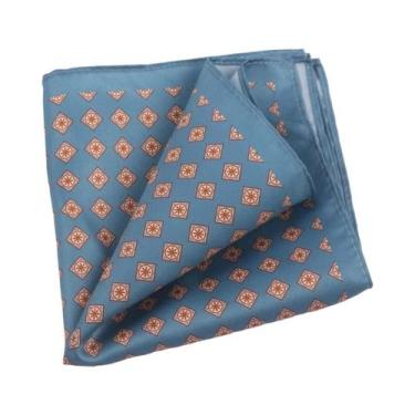 Imagem de Lenço De Bolso Masculino Retrô Com Estampa Britânica Para Terno, Decor