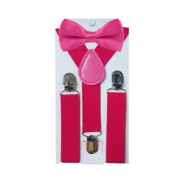 Imagem de Conjunto De Suspensórios Ajustáveis E Gravata Borboleta Para Crianças,