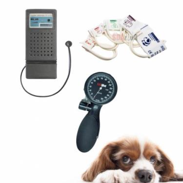 Imagem de Kit Doppler Vascular Veterinário Medmega + Esfigmomanômetro + Manguito