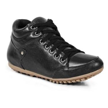 Imagem de Bota Botinha Feminina Casual de Couro Cano Curto Confortável - Izabela