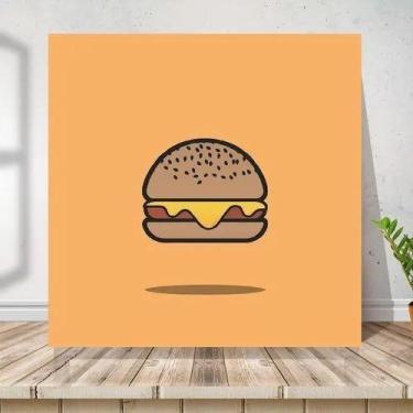 Imagem de Placa Quadro Bar Hamburgueria Hambúrguer Pop Mdf 30x30cm - ARTSIM