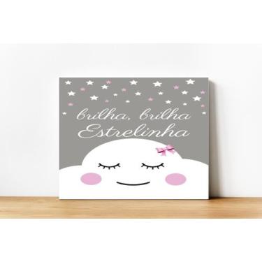 Imagem de Quadro Decorativo Infantil Brilha Brilha Estrelinha 30x42cm - Artsim P