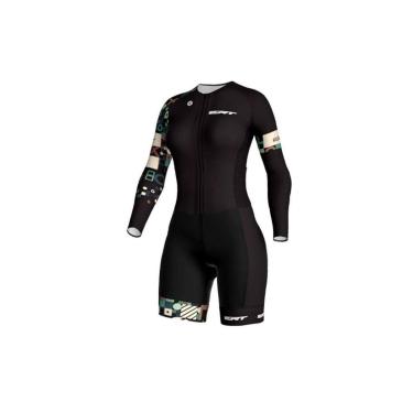 Imagem de Macaquinho ciclismo feminino manga longa ERT Smart forro gel-Feminino