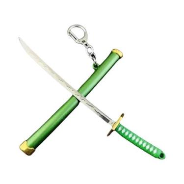 Imagem de Chaveiro De Mini Katana Roronoa Zoro Para Homens, Espada Samurai De An