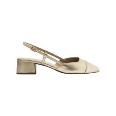 Imagem de Sandalia Feminina Anacapri Slingback Salto Bloco C3056800020004 Dourado-Feminino