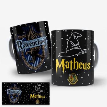 Imagem de Caneca Personalizada Harry Potter Com Nome Casas De Hogwarts Presente 
