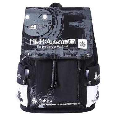 Imagem de Mochila Nier: Bolsa escolar infantil Automatas Nylon 31x17x42cm - yiwe