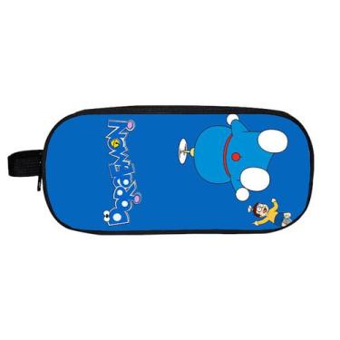 Imagem de Bolsa de lápis Doraemons Nobitas Nobis Poliéster Impermeável 24x11x7cm