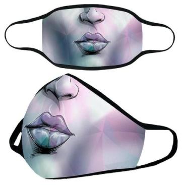 Imagem de Máscara facial Halloween Clown com impressão digital reutilizável e la