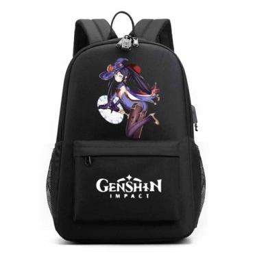 Imagem de Mochila Genshins Impacts Xiaos Cartoon Kids School Canvas - Yiweisai