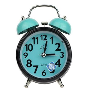 Imagem de Despertador Dual Bell de 3 polegadas com luz noturna de metal e plásti