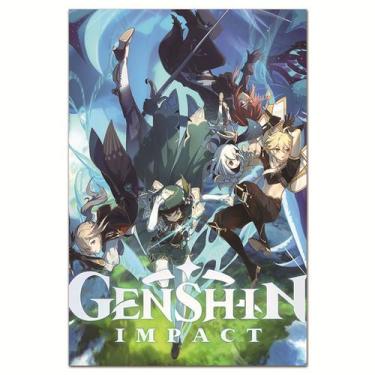 Imagem de Pôster Genshins Impacts Anime Art 30x40cm Papel 60g - yiweisai