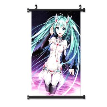 Imagem de Impressão de pôsteres de pintura de parede em tela Hatsunes Miku Anime
