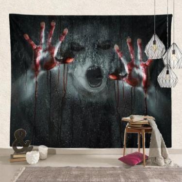 Imagem de Tapeçaria Pumpkin Festival Bloody Hand Anime Manga 150x100cm - Yiweisa