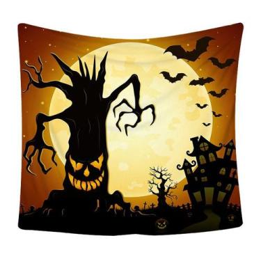 Imagem de Tapeçaria, microtecido de parede de Halloween, 150x130cm, decoração de