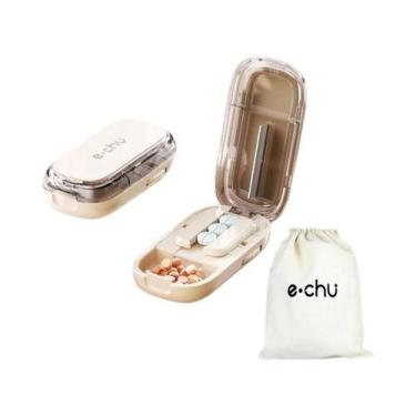 Imagem de Cortador E Divisor De Comprimidos Grande E Pequeno Com Compartimento D