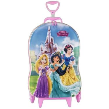 Imagem de Mochila De Rodinhas 3D Maxtoy Princesas Castelo Rosa 3855NM23