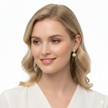 Imagem de Brinco Feminino Banhado a Ouro Semi Jóia Juliana Prado 38891