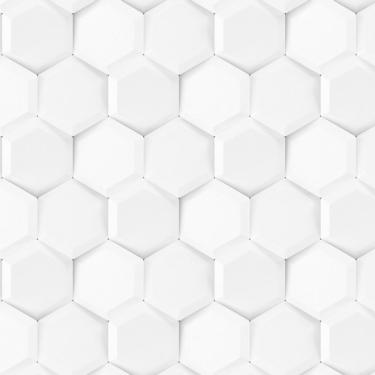 Imagem de Papel De Parede 3D Hexagano Geometricos Autocolante Lavavel